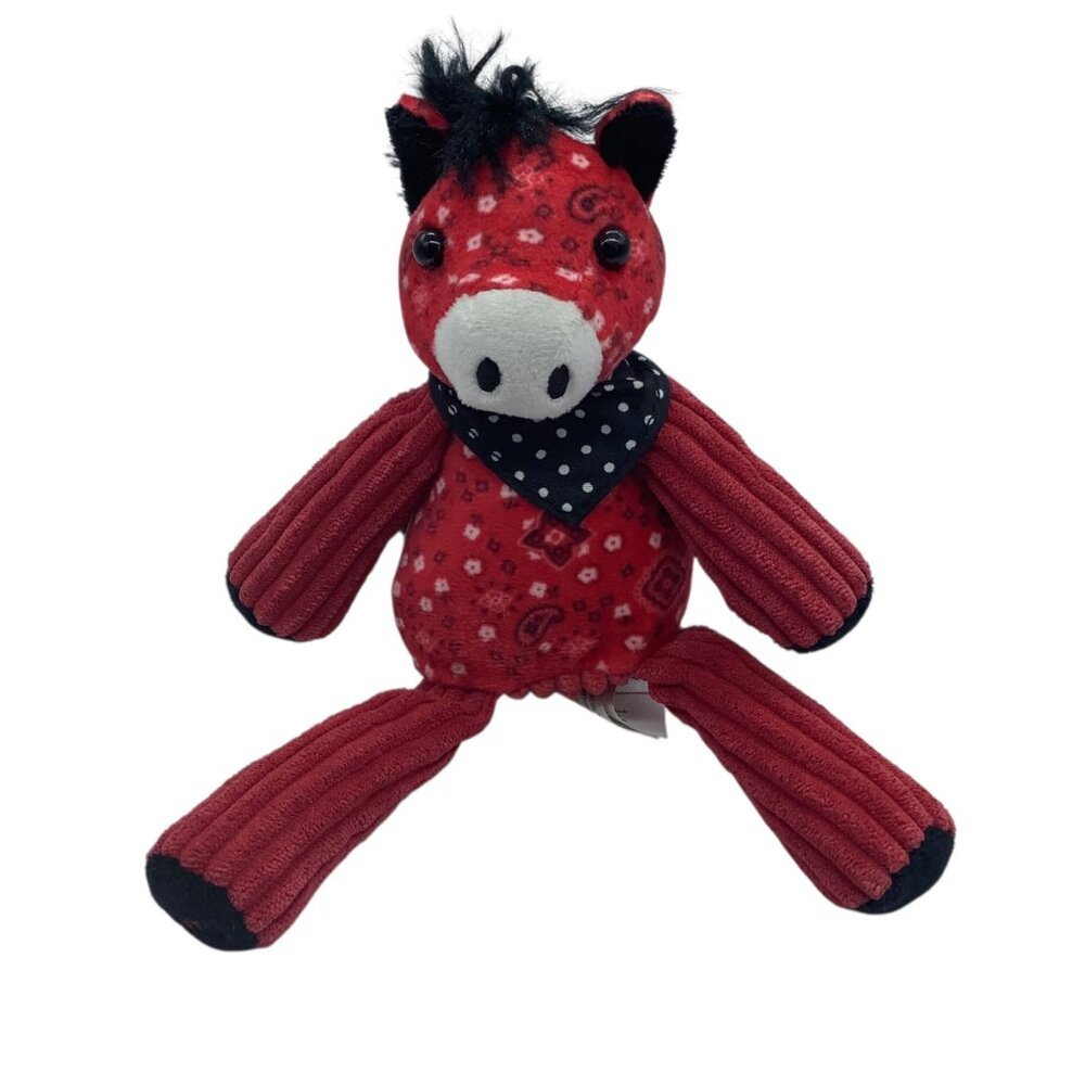 Scentsy Bandit the Horse Plush Buddy Clip Red Polka Dot Bandana Clip-On 8"
